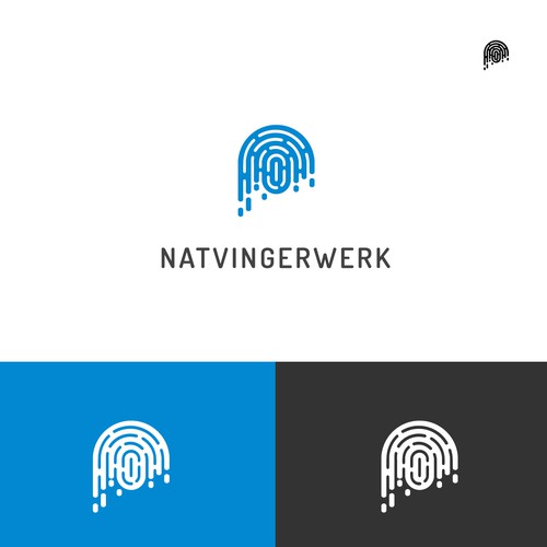 Fingerprint logo with the title 'Wet Fingerprint Logo'