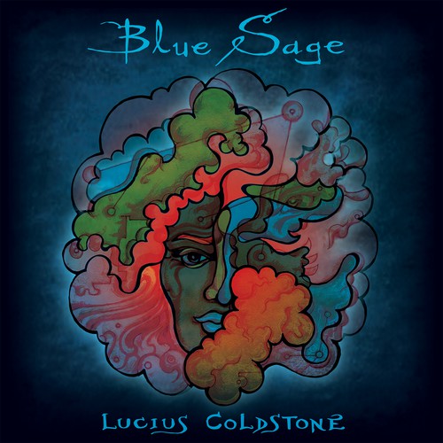 CD cover design with the title 'blue sage'