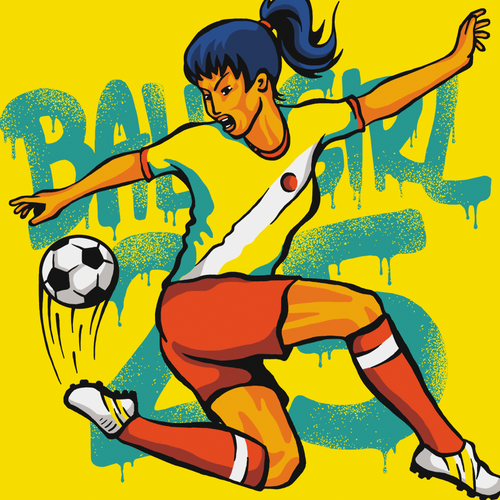 Graffiti t-shirt with the title 'T-shirt Design for BallGirl'