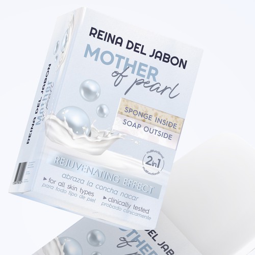 White packaging with the title 'Soap bar box'