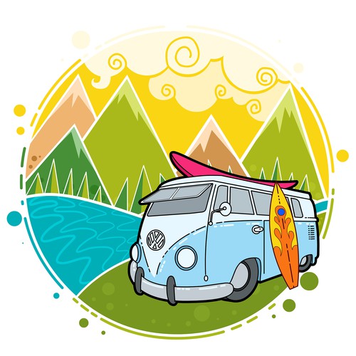 Summer illustration with the title 'Tshitrdesign'