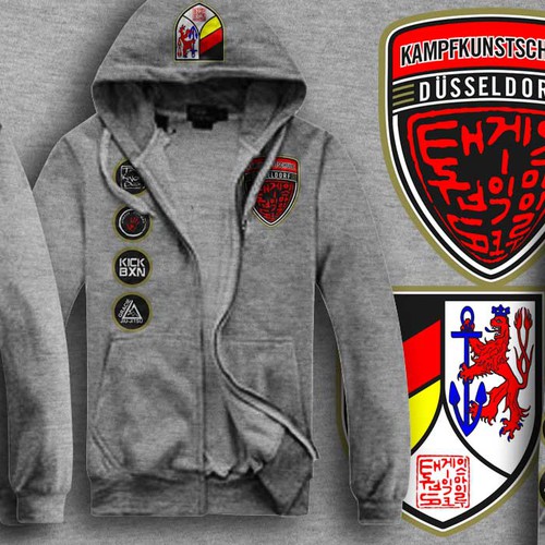 Martial arts design with the title 'Martial Arts School // New Design for our Training Suits'