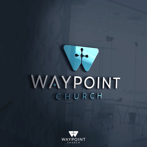 Jesus logo with the title 'Waypoint Church'