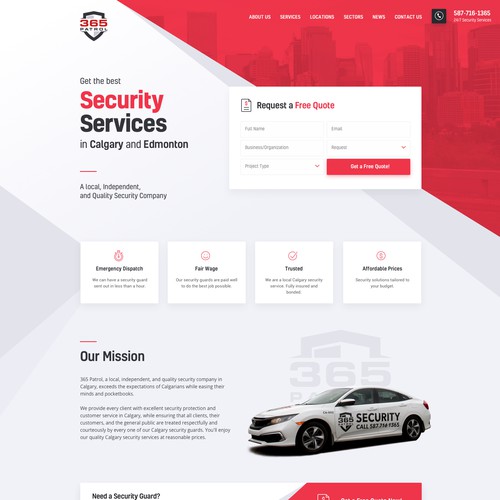 Security website with the title '365 Patrol Ltd'