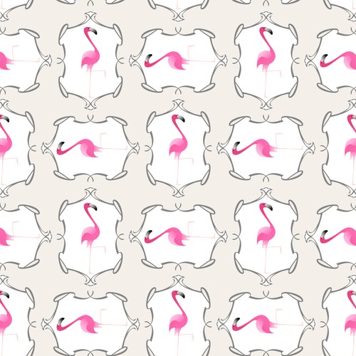 Pink artwork with the title 'Create a collection of Pattern Designs for a high end baby swaddle blanket'