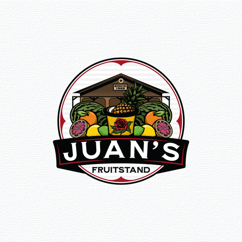 Watermelon design with the title 'Juan's Fruitstand'