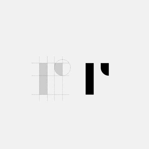 Initial design with the title 'R '