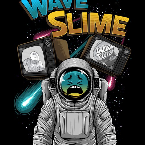 Emoji design with the title 'Wave Slime Astro'