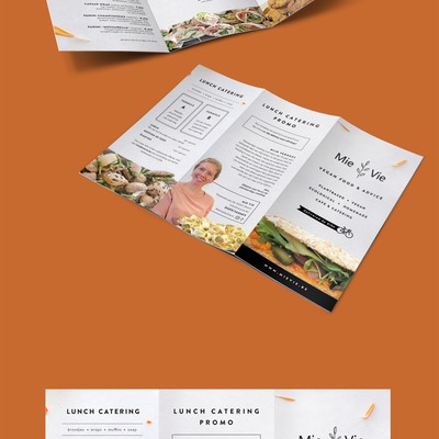 Vegan catering trifold brochure design