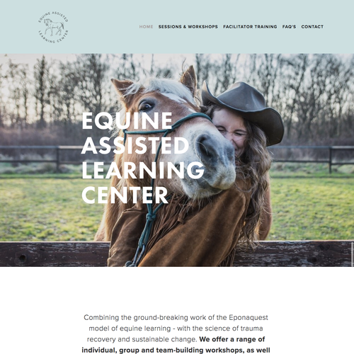 Therapeutic design with the title 'Equine Therapy - Website Facelift'