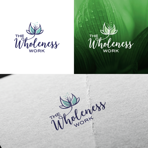 Lotus design with the title 'The Wholeness Work logo'
