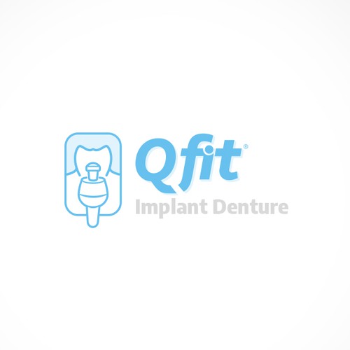 Dental design with the title 'Logo for Implant Denture'