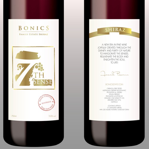 Seven design with the title 'Luxury Wine Label'