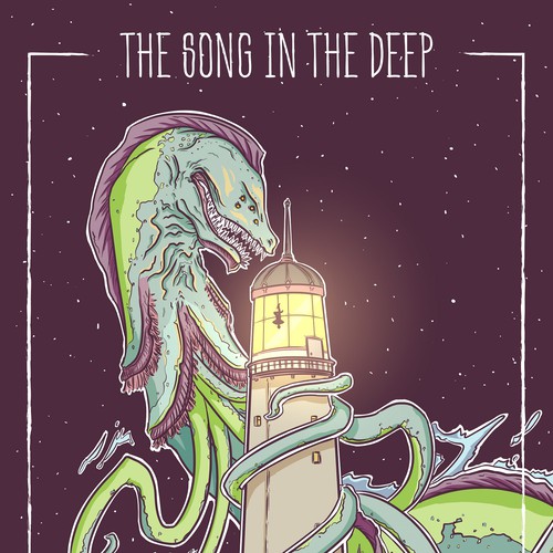 Monster artwork with the title 'The song in the deep - poster'