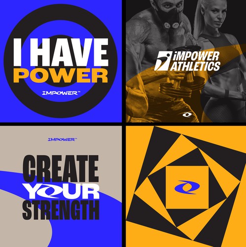 Supplement brand with the title 'IMPOWER - Visual Identity'