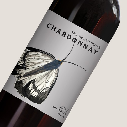 Product label with the title 'Wine Label Design'