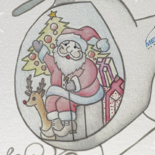 Santa design with the title 'Card Design illustration '