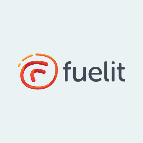 Red brand with the title 'Logo for fuelit'