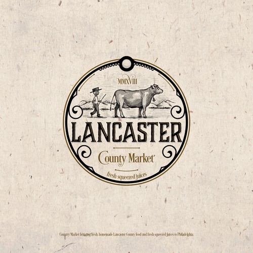 Market logo with the title 'Lancaster County Market'