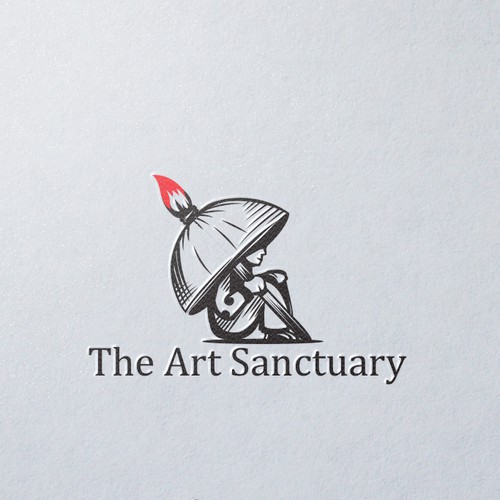 Umbrella logo with the title 'The Art Sanctuary'