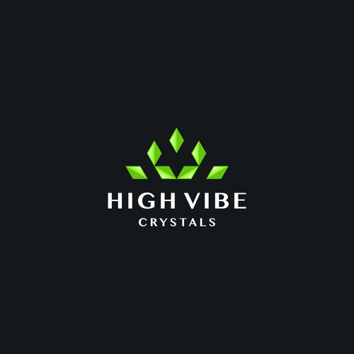 Crystals logo with the title 'V Letter + Cannabis + Crystals'