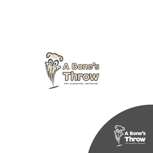 Bone logo with the title 'logo design for pet essentials '