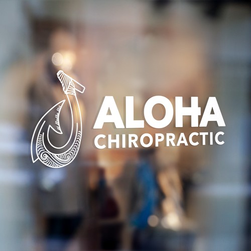 Polynesian design with the title 'Logo for "Aloha Chiropractic"'