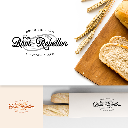 Bread logo with the title 'Logo Concept for Die Brot Rebellen'
