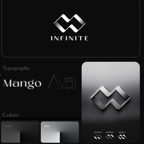 Travel agency logo with the title 'WM INFINITE'