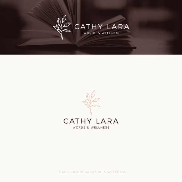 Sage design with the title 'Cathy Lara Words & Wellness'