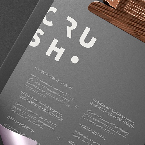 Edgy brand with the title 'Restaurant Rebranding Project'