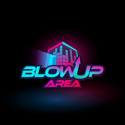 Neon design with the title 'Expressive logo for expressive parties'