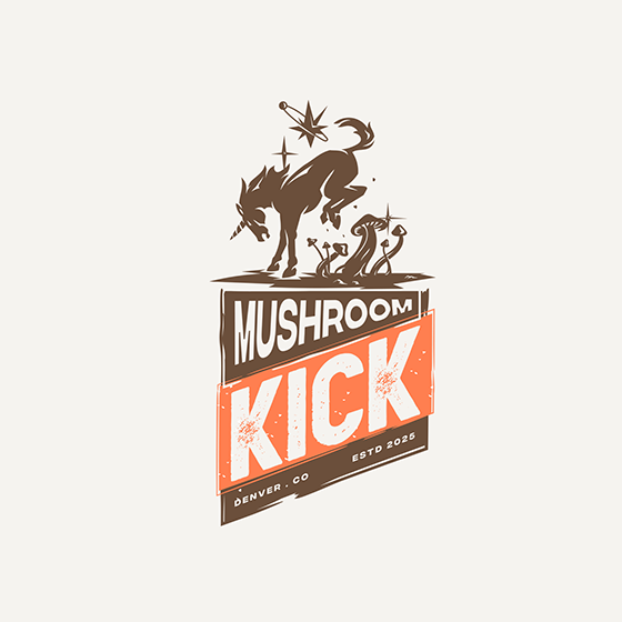 Denver logo with the title 'Mushroom Kick'
