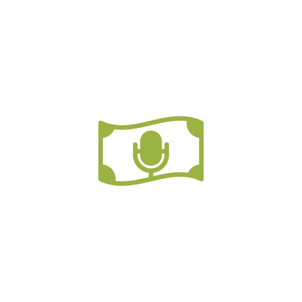 Microphone logo with the title 'Cash Podcast'