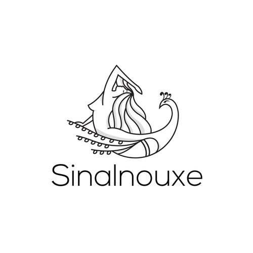 Peacock design with the title 'Sinalnouxe'