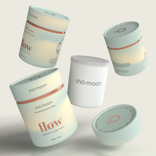 Candle packaging with the title 'Meditation Candle Packaging'