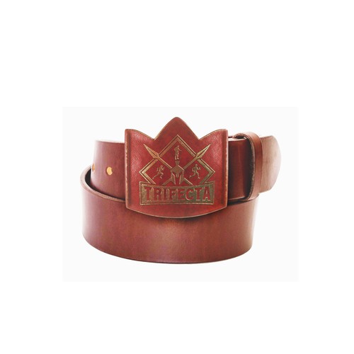 Blender logo with the title 'Belt buckle 3D concept for Trifecta'