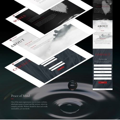 Yin yang design with the title 'Create clean website, with relaxing feel.'