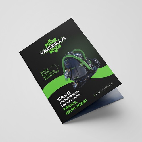 Black background design with the title 'Vaczilla Industrial'