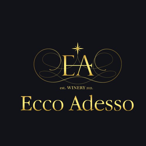 Winery logo with the title 'Luxurious logo design for winery.'