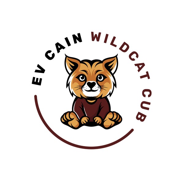 Wildcat logo with the title 'EV Cain School'