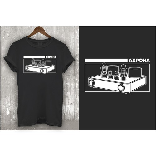 Line art t-shirt with the title 'AXPONA 2025 T-Shirt Design'