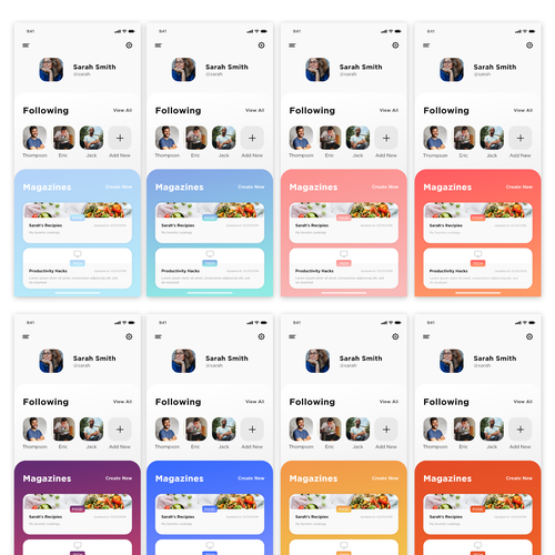 Adobe XD design with the title 'Topic | App Design'