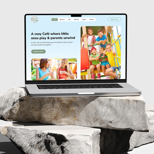 Kid website with the title 'Cafe Website Design'
