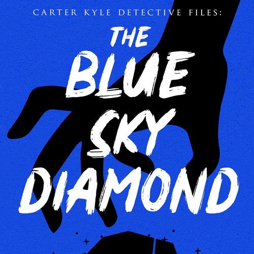 Art book cover with the title 'Book Cover: The blue sky diamond '