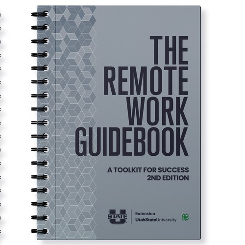 Remote design with the title 'THE REMOTE WORK GUIDEBOOK'