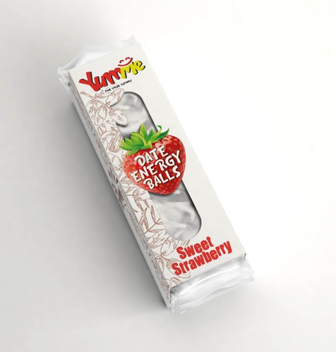 Energy packaging with the title 'YumMe Branding + Packaging'