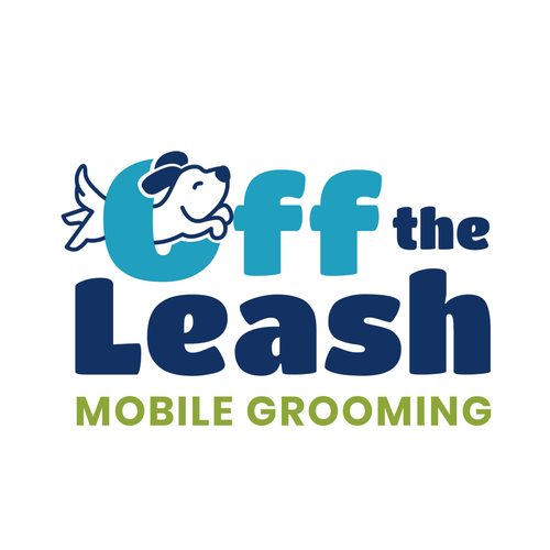 Pet grooming logo with the title 'Cute Dog Logo for a Mobile Grooming Business'