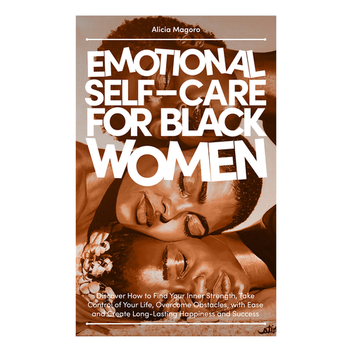 Brown book cover with the title 'e-Book cover "Emotional self-care for black women"'