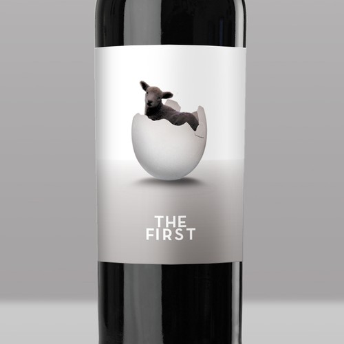 Fun label with the title ''The First' wine label for Swartskaap winery'